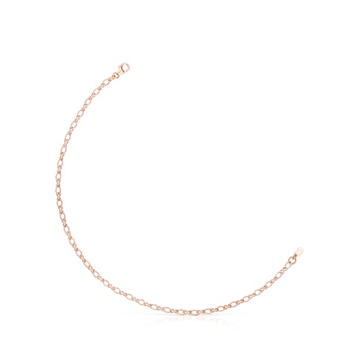 Rhombus-shaped rose Silver Vermeil TOUS Chain Anklet