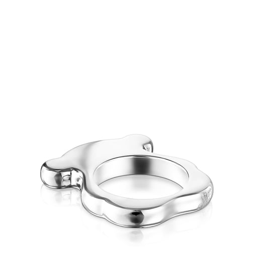 Silver TOUS New Sweet Dolls Ring Bear motif