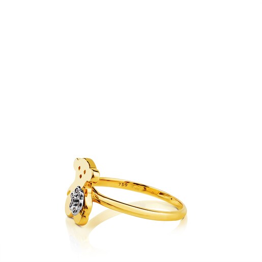 Gold Flora Ring with Diamond