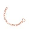 Set Hold Pulsera - Collar con baño de oro rosa de 18 kt sobre plata y Cuero