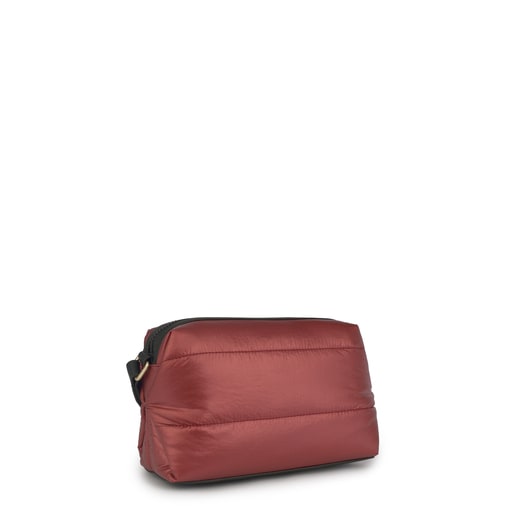 Sac à bandoulière Pleat Up rose et noir