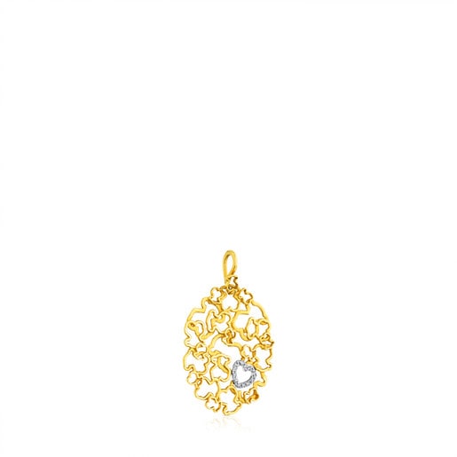 Gold Milosos Pendant with Diamond