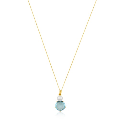 Gold Ivette Necklace with Topaz and Pearl | TOUS