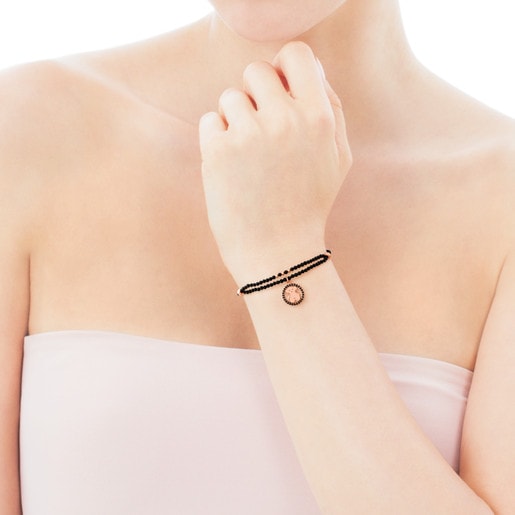 Rose Vermeil  Silver Camille Bracelet with Spinel and Onyx
