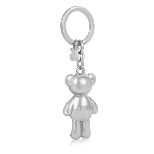 Silver colored Teddy Bear bear Key ring