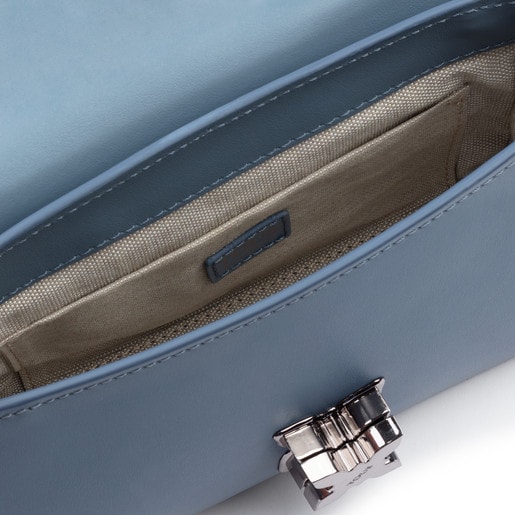 Small blue Leather Rossie Crossbody bag