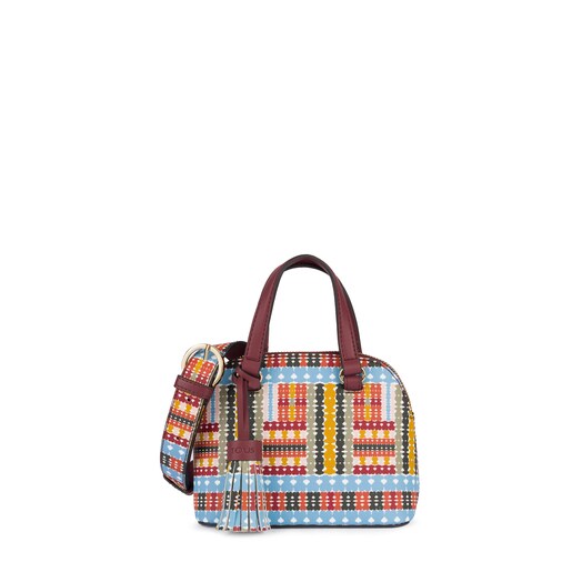 Sac bowling Alicya mini multicolore et bordeaux