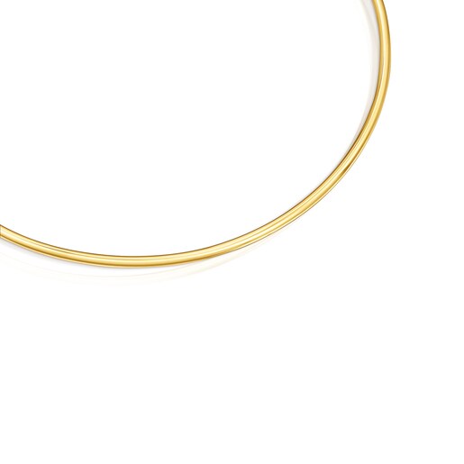 Gargantilla rígida con baño de oro 18 kt sobre plata Fragile Nature