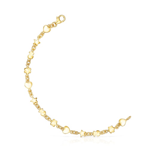 Pulsera Mini Icons con baño de oro 18 kt sobre plata