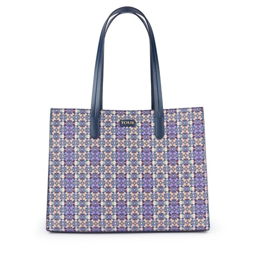 Lilac Mossaic Square Shopping bag