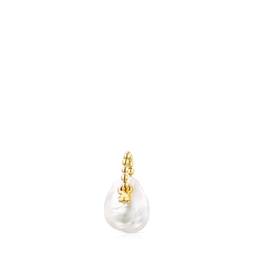 Silver Vermeil Gloss Pendant with Pearl
