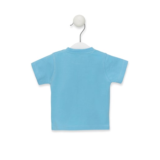 Camiseta Casual Azul Celeste