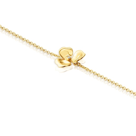 Pulsera Fragile Nature de oro y diamantes