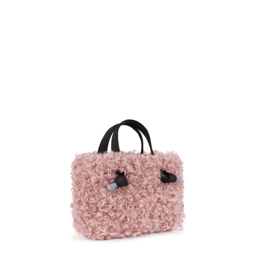 Small pink Amaya Warm shopping bag