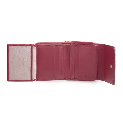 Small garnet colored Leather Rossie Wallet