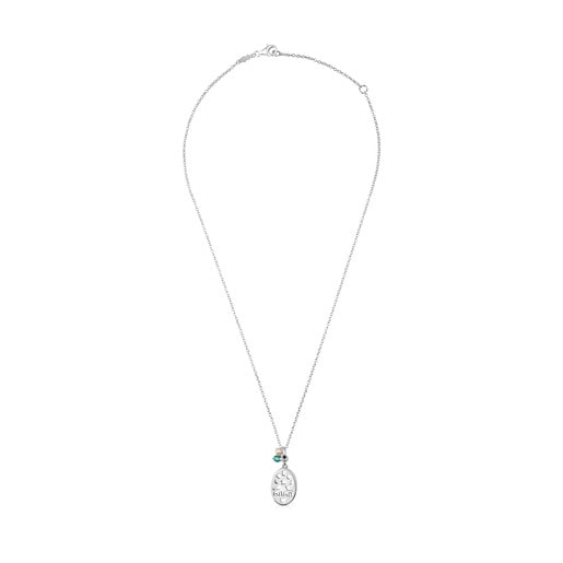 Collar Mama Power de Plata con Apatito y Perla