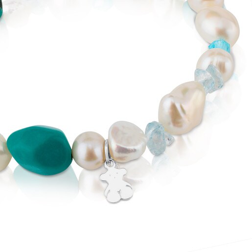 Pulsera TOUS Pearls de Plata con Perlas cultivadas, Magnesita y Apatito