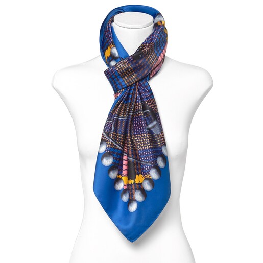 Pañuelo Tile Exene negro y azul