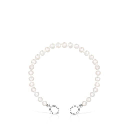 Silver Bracelet with Pearls. 16cm. TOUS Hold | TOUS