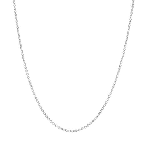 Gargantilla larga de plata con anillas, 100 cm Chain
