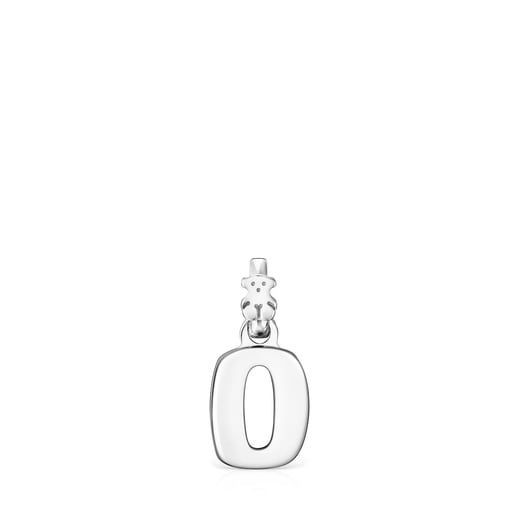 Alphabet letter O pendant in silver