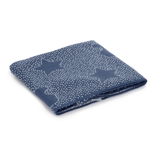 Nile iconic Tous reversible blanket in Navy Blue