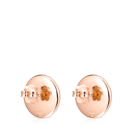 Tartan Earrings in Rose Silver Vermeil