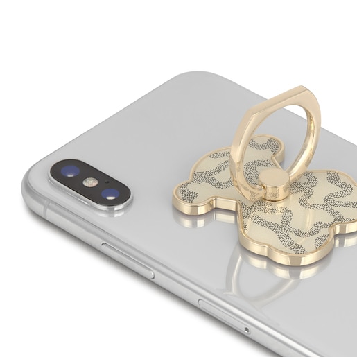 Beige Oso Kaos Icon cellphone holder Ring