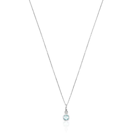 White Gold with Topaz and Diamonds Color Kings Necklace