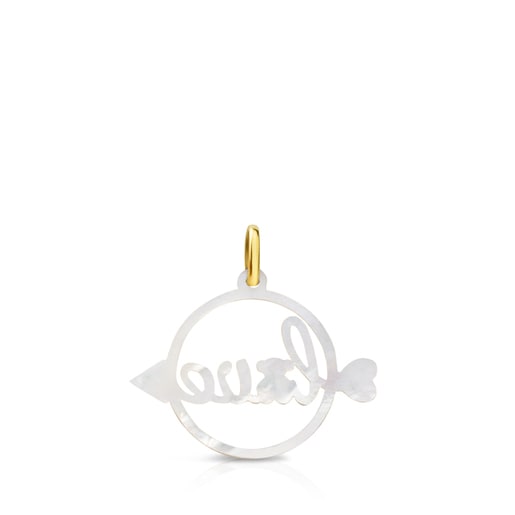 Gold San Valentin Pendant with Mother-of-Pearl