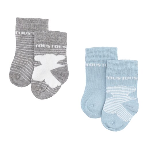 Conjunto peúgas combinadas Sweet Socks Azul Celeste