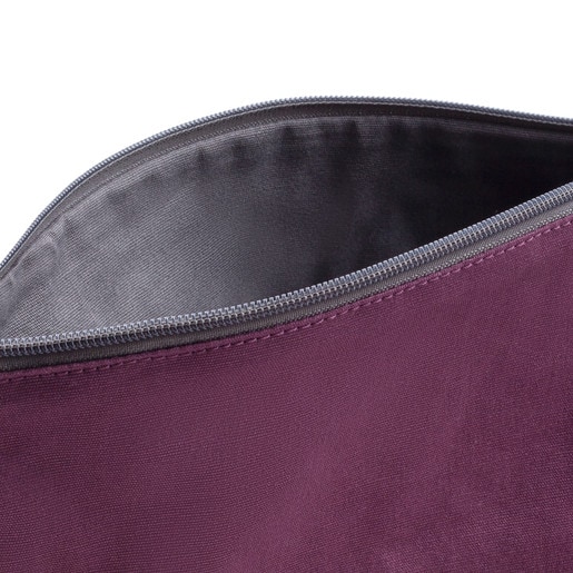 Μικρή τσάντα Kaos Shock Διπλής όψης σε χρώμα μπορντό-γκρι
