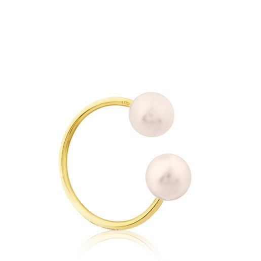 Gold Eklat Earcuff with Pearl 