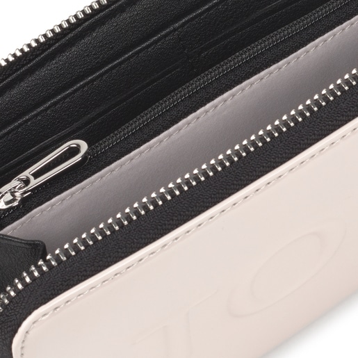 Billetera mediana Grata Dorp blanco y negro