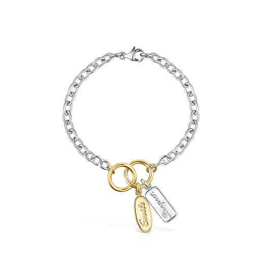 Браслет с кольцами TOUS Good Vibes из стали двух оттенков