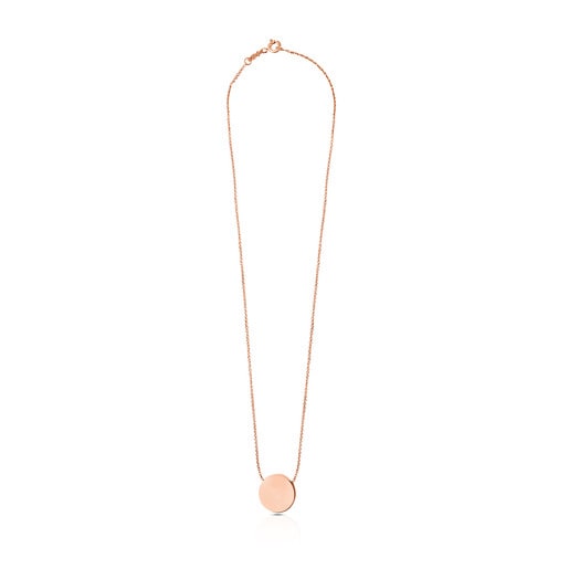 ATELIER 24/7 disc Necklace in rose Gold