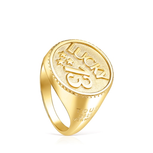 Anillo TOUS Good Vibes 13 con baño de oro 18 kt sobre plata