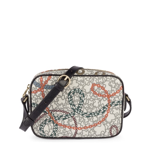 Medium multi-black Kaos Mini Cadenas crossbody bag