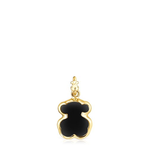 Silver Vermeil TOUS Good Vibes bear Pendant with Onyx | TOUS