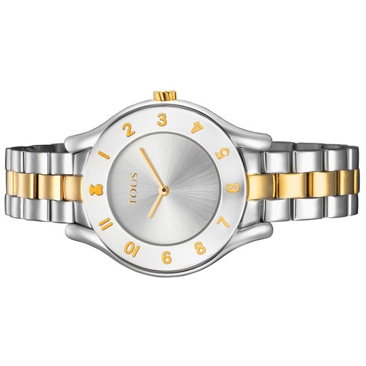 Relógio Errold bicolor em Aço/IP dourado