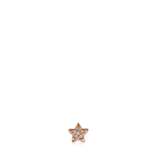 Rose Gold Les Classiques star Earring with Diamonds
