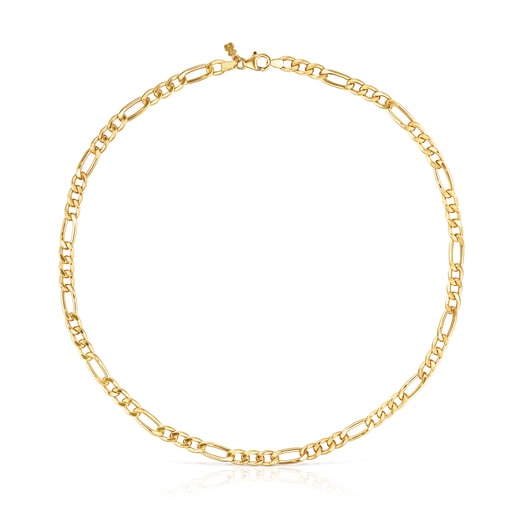 Collaret TOUS Chain mix barbada amb bany d'or 18 kt sobre plata