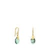 TOUS Color Earrings in Silver Vermeil and green Hydrothermal Quartz