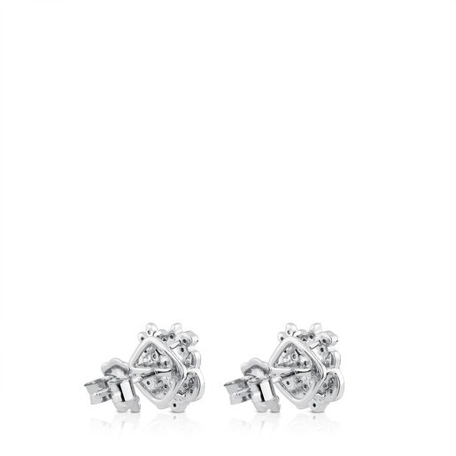 White Gold Nature Earrings with Diamond