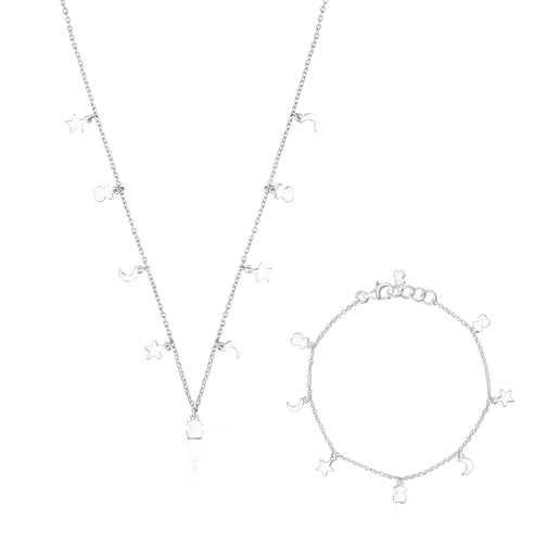 סט שרשרת וצמיד כסף