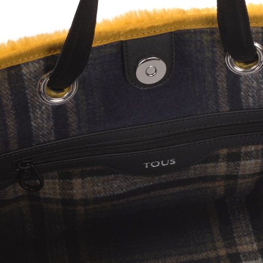 Shopping mediano Amaya Fur mostaza