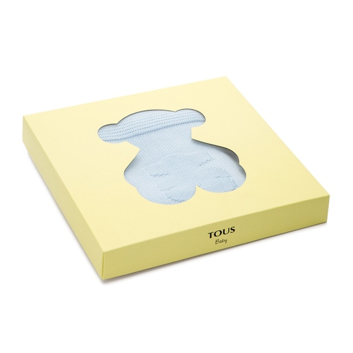 Nile stars and bears blanket in Sky Blue