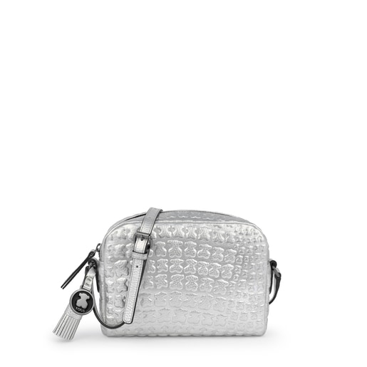 Bolso tous plateado bandolera sales
