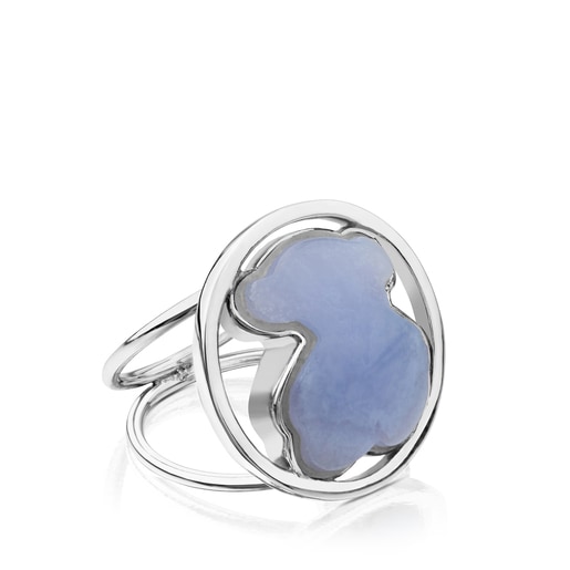 Silver Camille Ring with Chalcedony