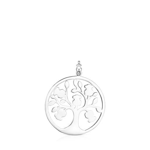 Silver TOUS Good Vibes tree Pendant